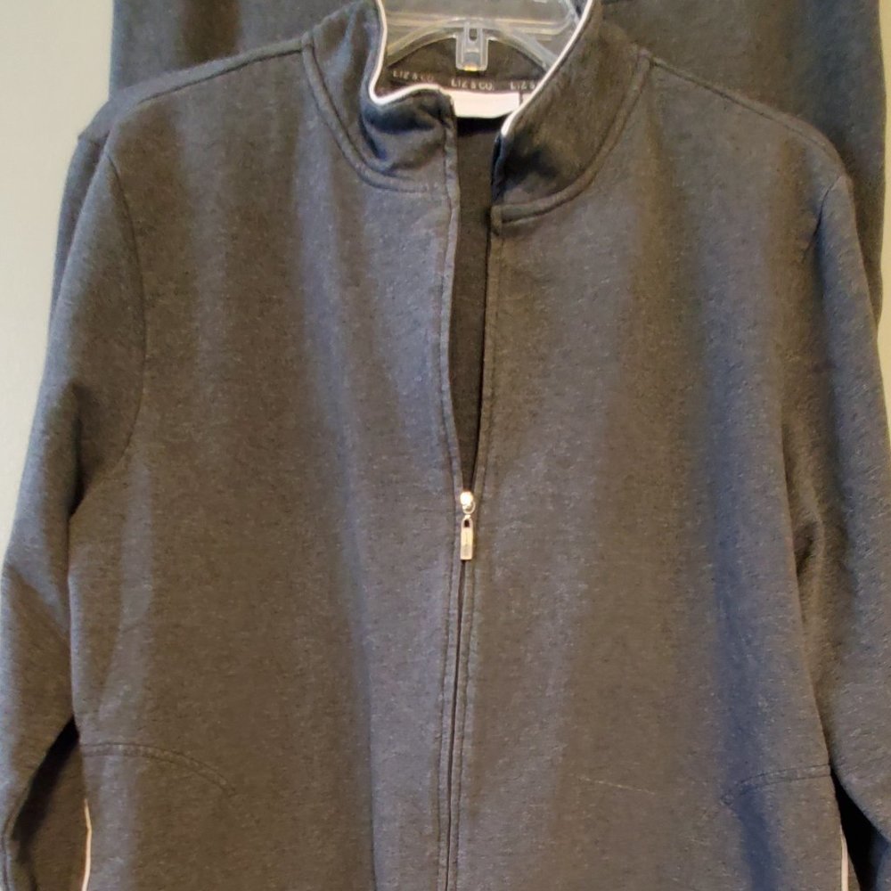 Liz Claiborne Gray Stretch Jacket & Pant